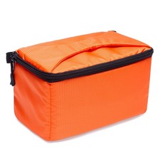 Orange Digital Camera Case Waterproof Protective Small Insert Handle Bag