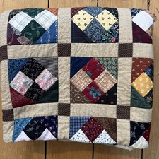 Vintage Handmade Patchwork Quilt Lap Blanket Baby Nursery Wall Hang 46x50  15sqf