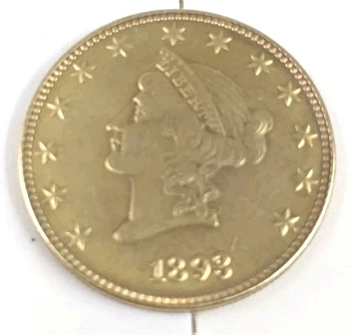 1893 Liberty Head Double Eagle collectible 20 Dlls coin from the United States,