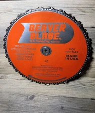 12" Beaver Blade 7500 RPM Brush Trimming Cutter Blade Dr Trimmer Large Unused
