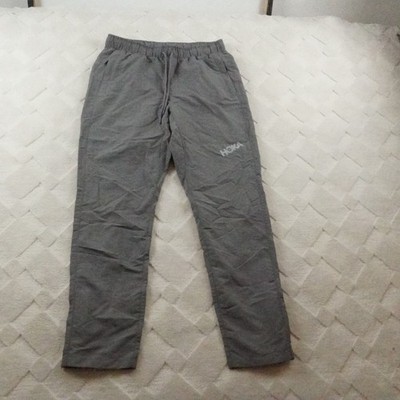 Hoka One One Lifestyle Jogger Pants Mens Medium Gray Ankle Zip Training Gym Yoga