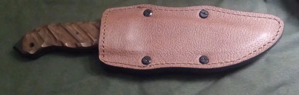 Winkler Drop Point Crusher Indian Maple Handle Leather Sheath (Read Description) - Image 3 of 4