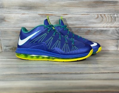 NIKE Air Max Lebron 10(X) Low Sprite Herren Basketball Sneaker Blau Sport
