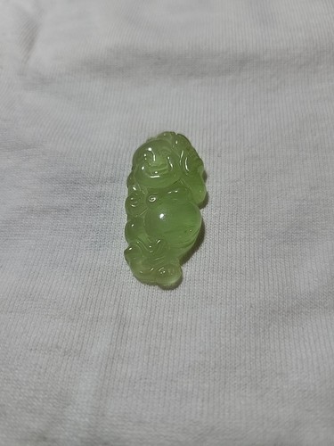 Icy Laughing Buddha Burma Jadeite Jade 5.4 gr.