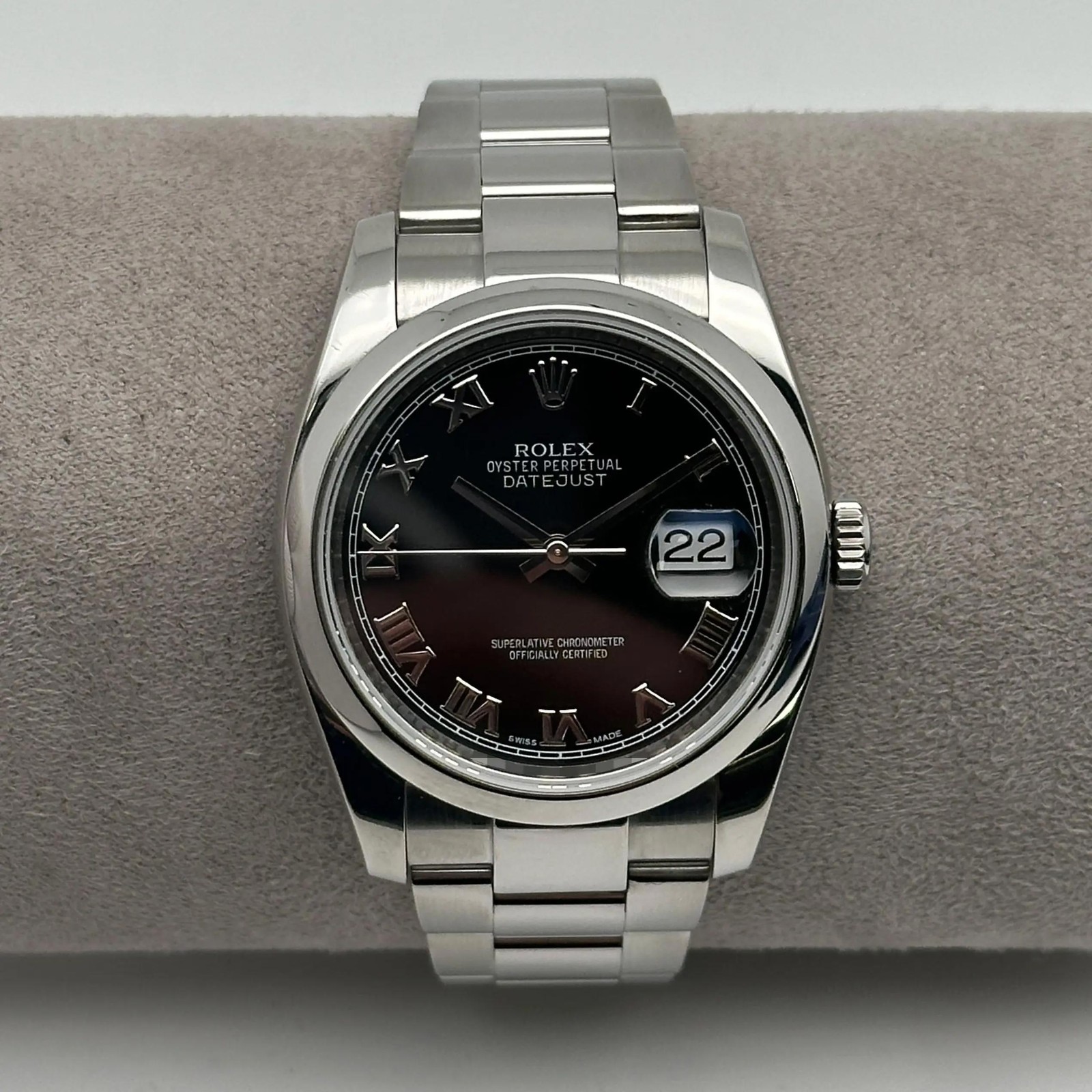 Rolex Datejust 36 116200 Steel Black Roman Dial Automatic Men Watch