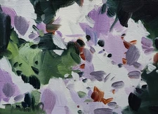 Jose Trujillo Fine Art PRINT 16x20" Collectible Artist Flowers Purple Green Deco