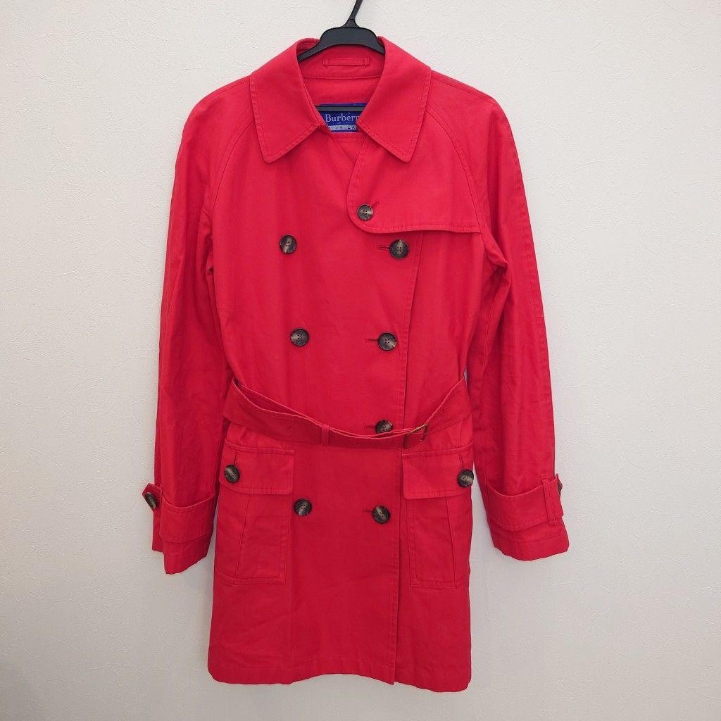 Vintage Burberry's Blue Label Trench Coat Red Mid US S Japan thumbnail 12