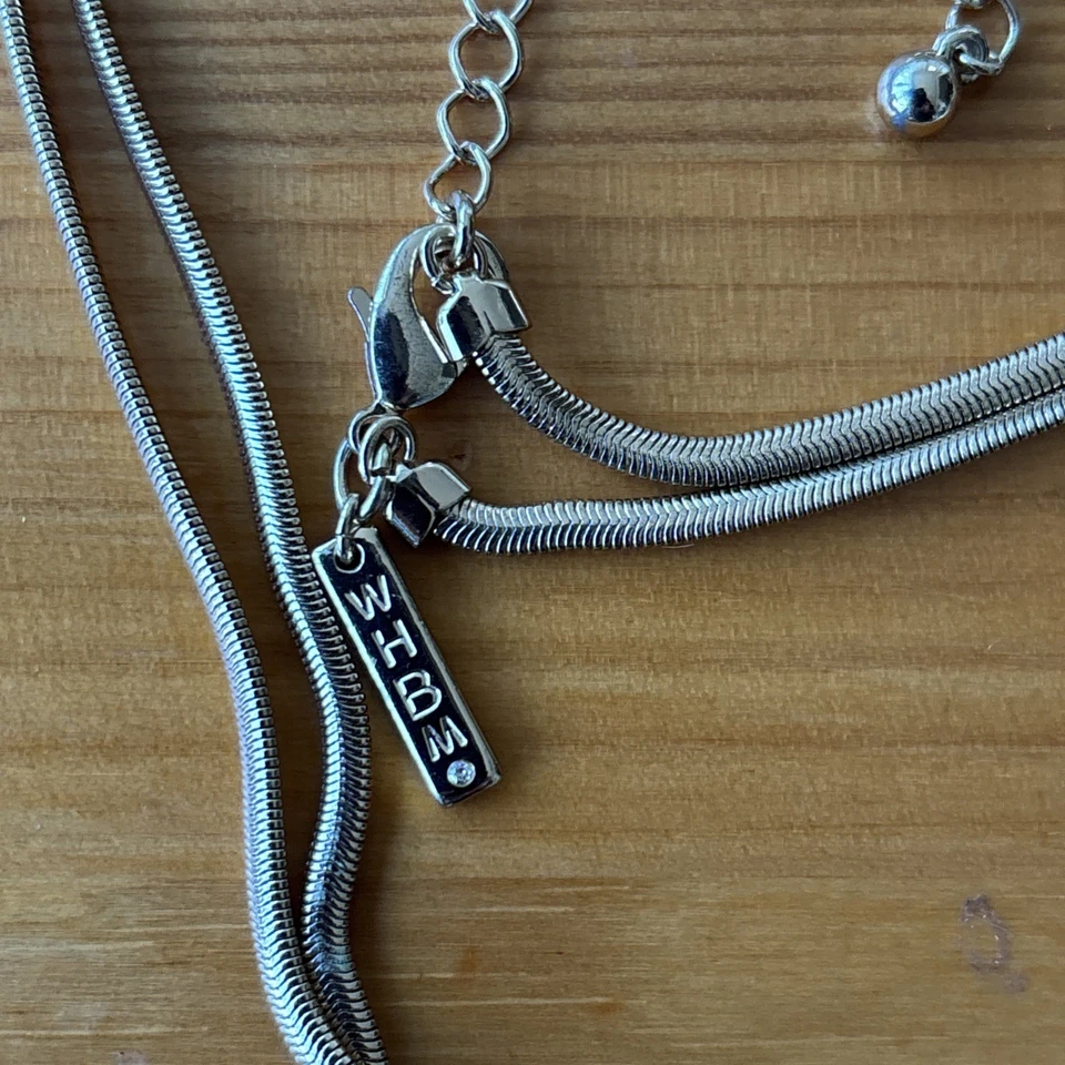 Collar Casa Blanca Mercado Negro Tono Dorado Cuero Azul Marino Cristal Borla Foto 4 de 4