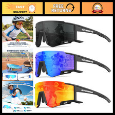 3-Pack Kids Polarized Sports Sunglasses for Boys 4-14 - Baseball, Softball, Cycl