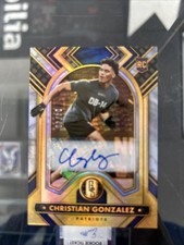 2023 Panini Gold Standard Christian Gonzalez Rookie Auto #/49 Patriots #120 NFL