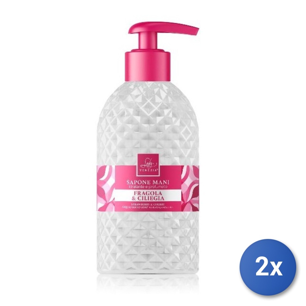 2X Lady Venezia Rainbow Soap 500 Ml Strawberry And Cherry