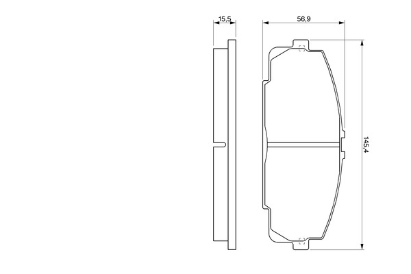1X Bosch 0 986 424 319 Bremsbelagsatz Scheibenbremse FüR Toyota-image