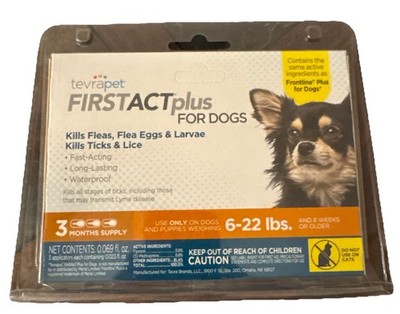 Tevrapet FirstAct Plus for Dogs 6 - 22 Pounds, 3 Ct.
