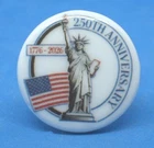 Birchcroft China Button - 250th Anniversary Independence -  One Inch Size