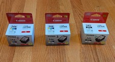 Genuine OEM Canon Ink Cartridge Lot: 1 PG-245XL Black 2 CL-246XL NIB