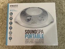 Homedics SoundSpa Portable Travel Sound Machine w/6 Relaxing Sounds for Sleeping