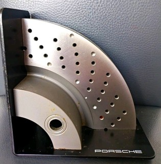 Porsche Werbedisplay/Aufsteller Bremsscheiben Optik mit Logo schwarz/silber