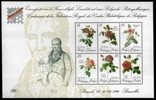 Belgium 1990 SGMS3025  Belgica 90  Mini Sheet. Roses MNH