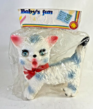 gatto BABY'S FUN Ledra Ledraplastic Pupazzo Gomma Squeeze vintage toy SEALED BAG