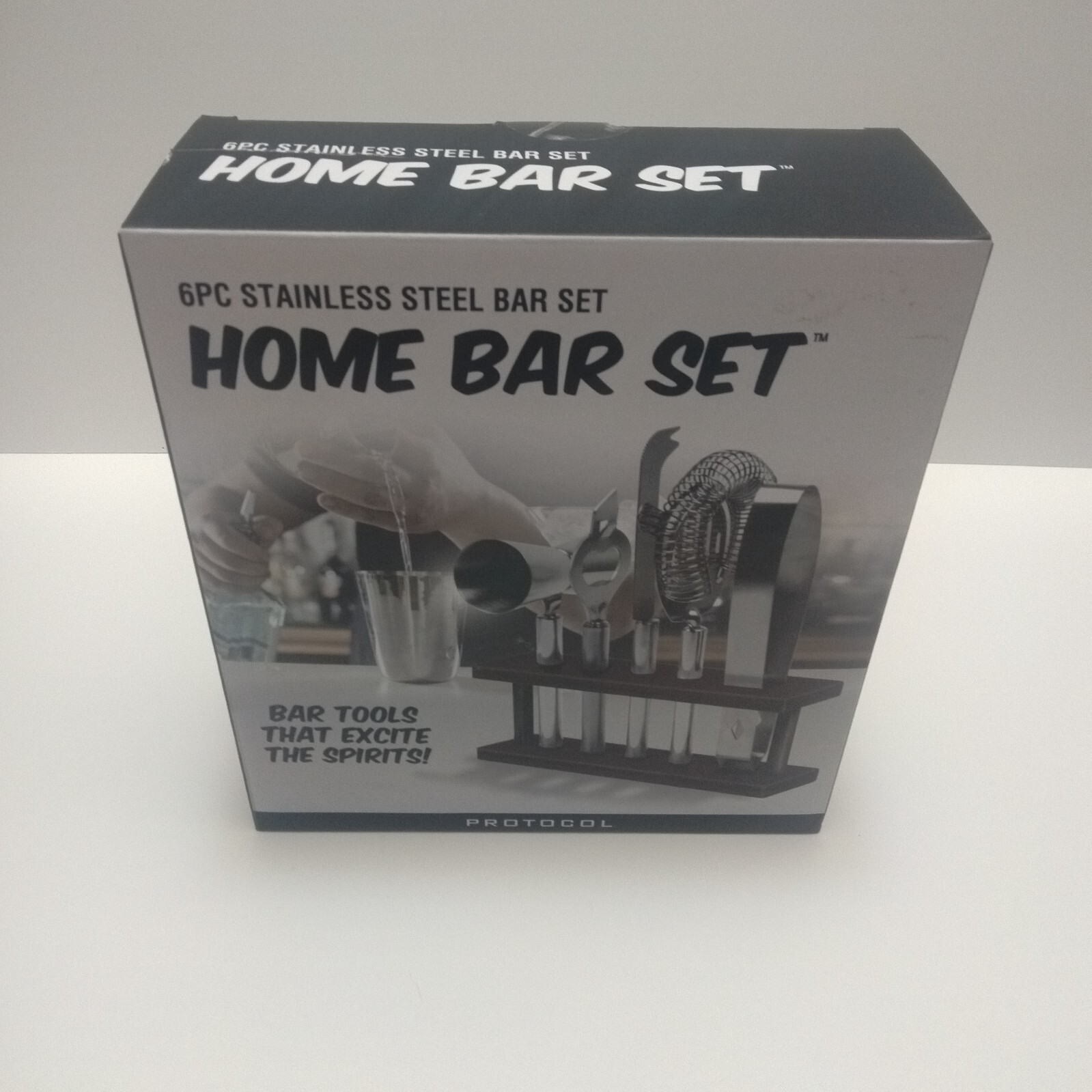 Bar Set – Protocol 6-Piece Stainless Steel Home Bartender Kit