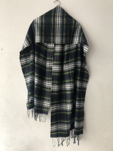 Riesiger Schal Scotch Tartan Royal Green Made In Italy