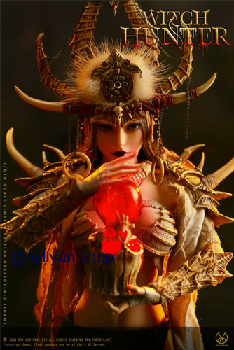 POPTOYS 1/6th WH001 Bloody Shaman Aphaia Witch Hunter White Shaman Action Figure - Picture 5 of 12