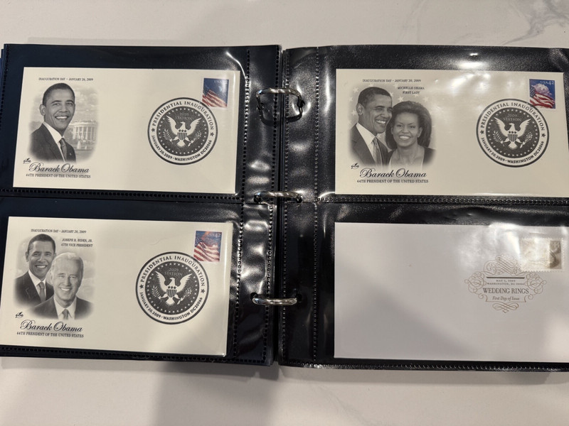 1 album from collection113 fdc OBAMA FLAGS BASEBALL TV 2008-09 OTHERS   cachet
