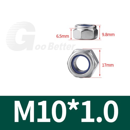 Selbstsichernde Muttern M6-M20 DIN 985 Feingewinde Stopmuttern Sicherungsmuttern - Bild 10 von 17