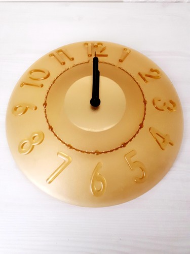 Guzzini Orologio da Parete Muro Giallo Vintage Anni 80 Modernariato - Foto 6 di 6
