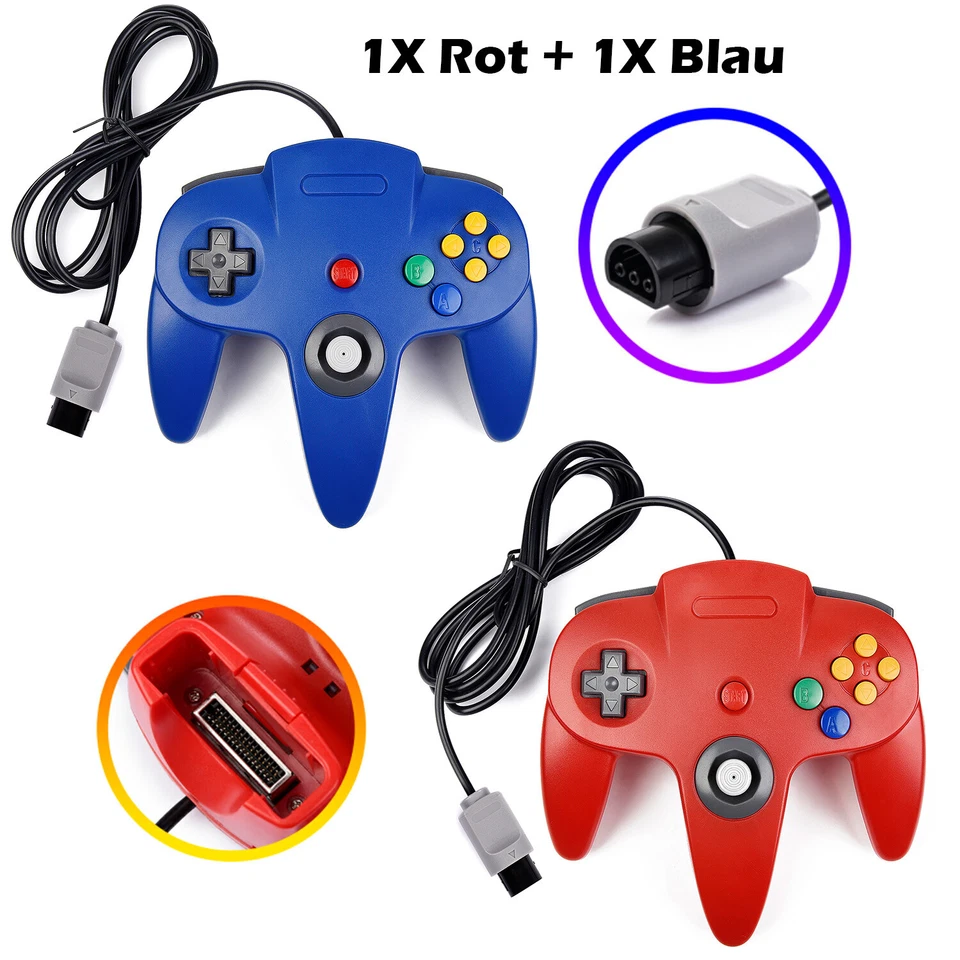 For Nintendo 64 N64 Controller Video Game Console Gamepad Joystick Joypad Wired - Image 4 of 4