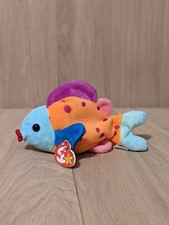 Ty Beanie Baby - LIPS the Fish 8 Inch MINT with TAGS - Stuffed Plush Toy