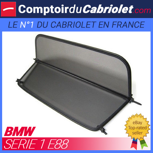 Filet anti-remous windschott noir en aluminium pour Bmw E88 Série 1 cabriolet