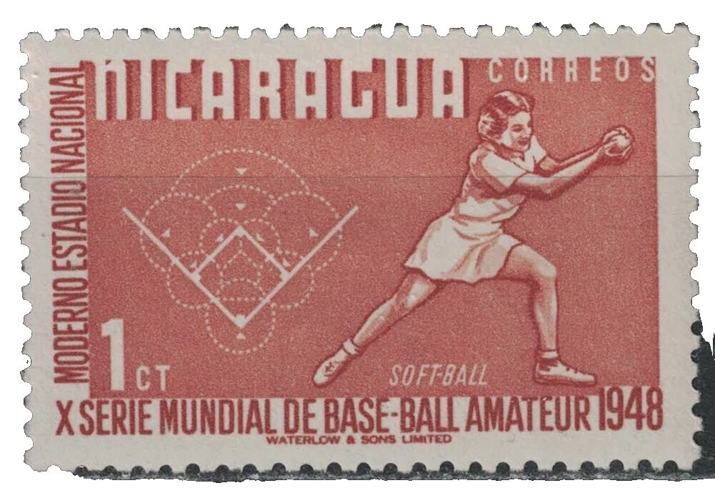 Mint Hinged Nicaraguan Sports Postal Stamps
