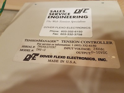 Dover Flexo TMV-U Tension Manager, Controller