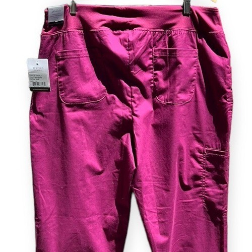 🌻NEW w/tags Beyond Scrubs Wine Color Abby Yoga Pants Size XL Tall - Picture 5 of 12