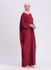 Muslim Women Long Dress Abaya Maxi Robe Kaftan Jalabiya Ramadan Eid Evening Gown