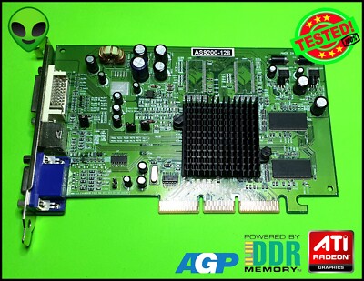ATI RADEON 9200 SE 128MB DDR VIDEO CARD AGP VGA DVI TV-OUT AS9200-128 #1030