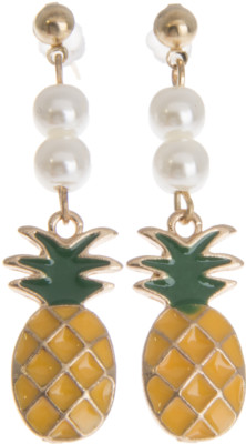 Killer Kirsche ANANAS Pineapple Tropical PEARL Perlen OHRSTECKER Rockabilly