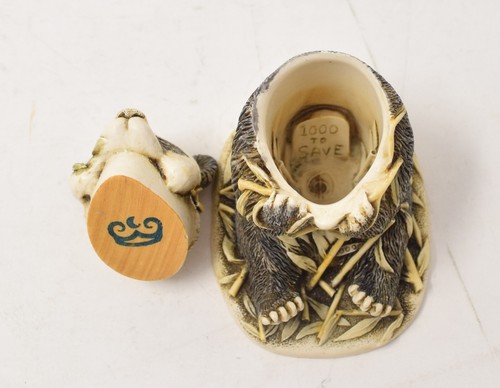 Harmony Kingdom Lot of 2 Figurine Trinket Boxes Panda Bamboozled, Algenon Cat - Picture 9 of 10