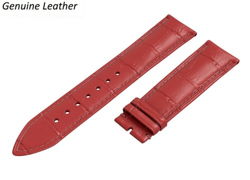 Per ROTARY Cinturino Orologio Rosso Vera Pelle per Fibbia Chiusura 12-24mm Uomo - Foto 5 di 13