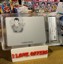 2020 LEAF VINTAGE GAME USED HOCKEY GORDIE HOWE 1/1 PRINTING PLATE CGS 10 READ
