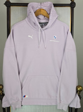PUMA x BMW M MOTORSPORT Mens Sz XL Pullover Hoodie Sweatshirt Lilac Cotton/Poly