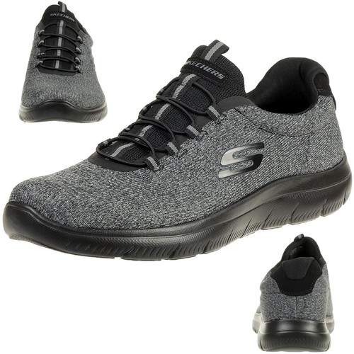 Skechers Sport Hombres SUMMITS FORTON Zapatillas ANCHAS Negros