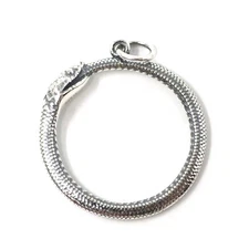 Ouroboros Snake Eating Tail Serpent 925 Sterling Silver Charm Pendant Uroboros