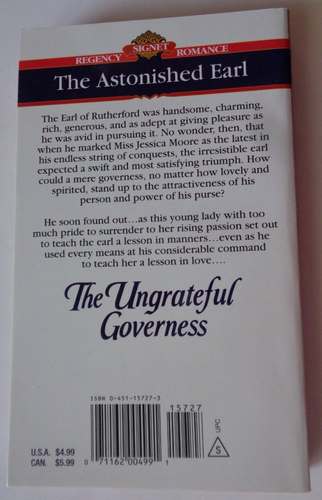 THE UNGRATEFUL GOVERNESS MARY BALOGH Signet Regency Historical Romance New - Picture 2 of 3
