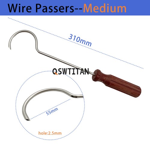 Instrumento ortopédico veterinario QSWTITAN guía de cables pasadores de 3 tipos - Imagen 8 de 14