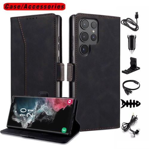 For Samsung Galaxy S22 Ultra Case Shockproof Protective Leather Cover Accessory - Picture 13 of 24