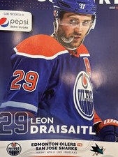 Oil Country Program apr 13 2023 vs san jose sharks Program Leon Draisaitl