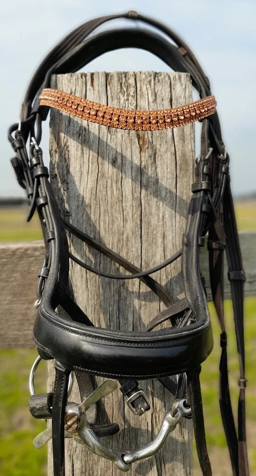 Tequila Sunrise Rose-Gold Crystal Browband - image 2 of 2