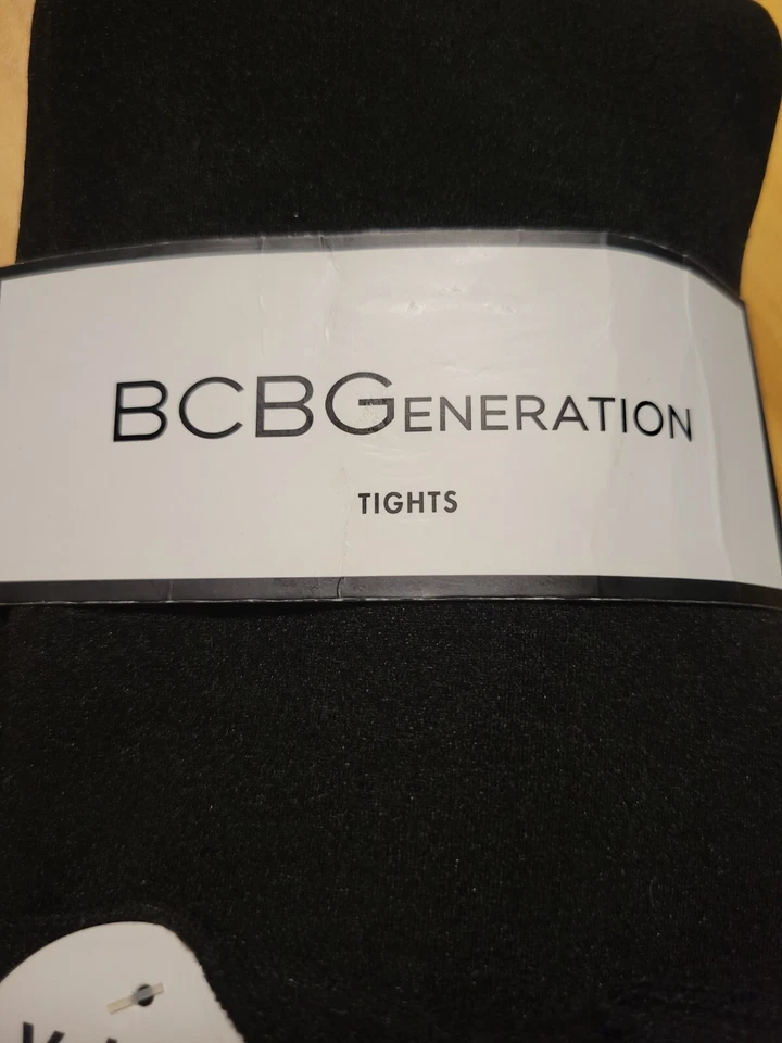 Medias sin pies forradas de terciopelo negro BCBGeneration nuevas medianas Foto 2 de 4